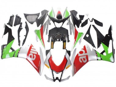 Carenados Moto Aprilia RSV4 1000 2009-2015 - Plata Rojo Verde Fabricantes