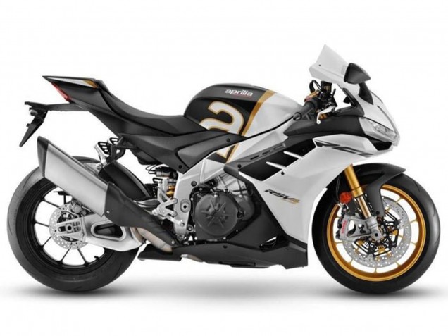Carenados Moto Aprilia RSV4 1100 2021-2024 - Blanco Mate Negro Oro Fabricantes