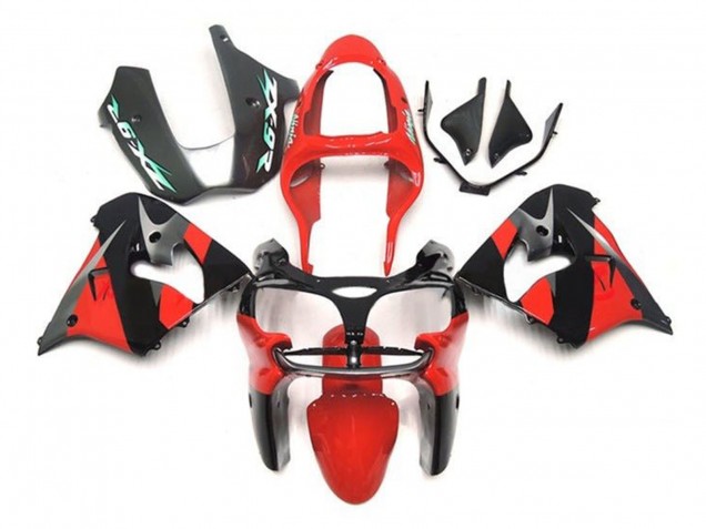 Carenados Moto Kawasaki ZX9R 2002-2003 - Rojo Negro Plata Fabricantes
