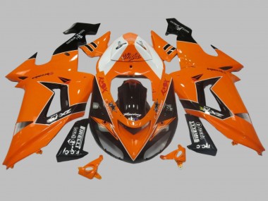 Carenado Moto Kawasaki ZX10R 2006-2007 - Naranja Blanco Negro Carrera Elf Fabricantes
