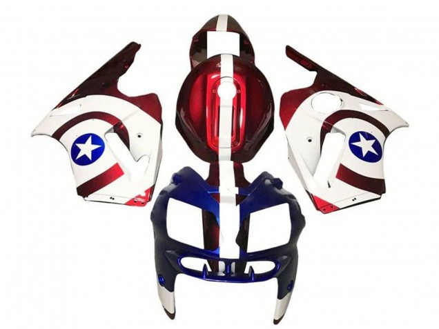Carenados Moto Kawasaki ZX12R 2000-2001 - Rojo Caramelo Blanco Azul Captain America Fabricantes