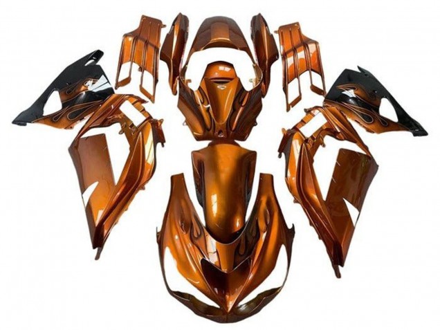 Carenados Moto Kawasaki ZX14R ZZR1400 2012-2024 - Rust Naranja Llama Fabricantes