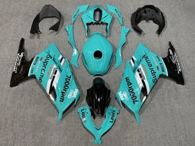 Carenados Moto Kawasaki EX300 2013-2024 - Azul Blanco Negro Supreme Fabricantes