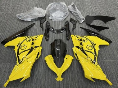 Carenados Moto Kawasaki EX300 2013-2024 - Amarillo Negro Círculos Fabricantes