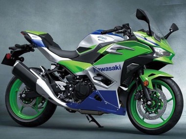 Carenados Moto Kawasaki Ninja 500 EX500R 2024-2025 - Plata Verde Azul Fabricantes
