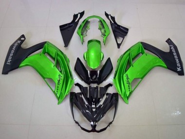 Carenados Moto Kawasaki Ninja 650 EX650 2012-2016 - Verde Negro Mate Fabricantes