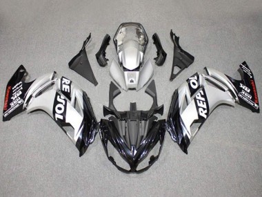 Carenados Moto Kawasaki Ninja 650 EX650 2012-2016 - Plata Negro Repsol Fabricantes