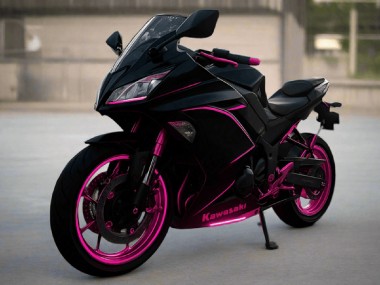 Carenados Moto Kawasaki Ninja 650 EX650 2017-2019 - Negro Brillante Rosa Raya Fabricantes