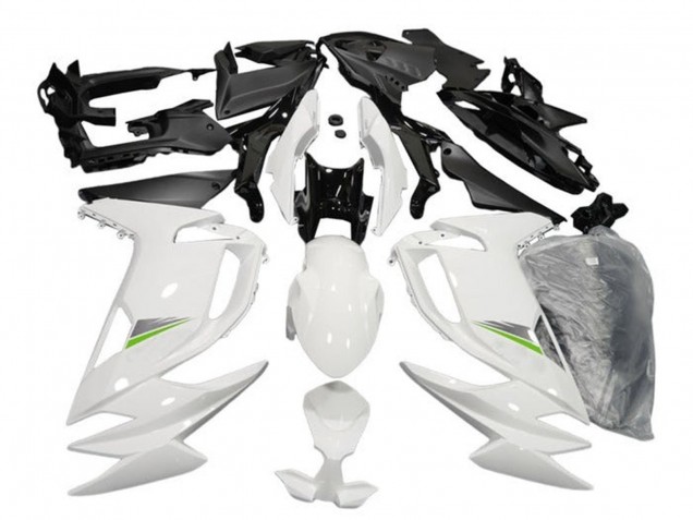 Carenados Moto Kawasaki Ninja 650 EX650 2020-2025 - Blanco Brillante Verde Fabricantes
