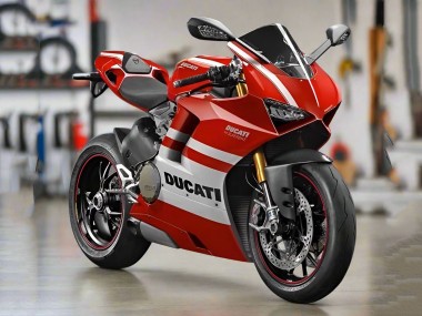 Carenados Moto Ducati Panigale V4 V4S 2018-2019 - Blanco Rojo Raya Fabricantes