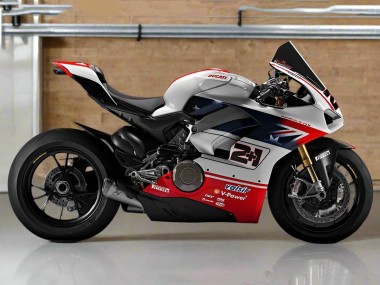 Carenados Moto Ducati Panigale V4 V4S 2018-2019 - Plata Rojo Negro Fabricantes