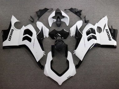 Carenados Moto Ducati Panigale V4 V4S 2020-2021 - Blanco Brillante Negro Brillante Fabricantes