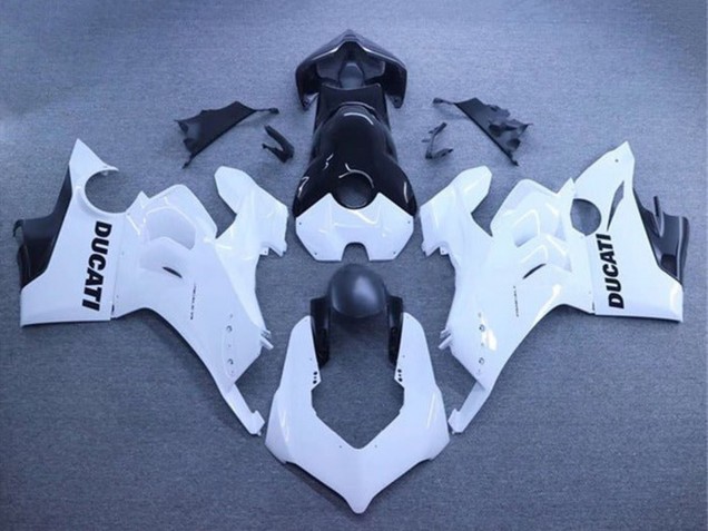 Carenados Moto Ducati Panigale V4 V4S 2020-2021 - Blanco Negro Brillante Fabricantes
