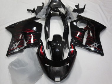 Carenado Moto Honda CBR1100XX Blackbird 1996-2007 - Negro Brillante Rojo Llama Fabricantes