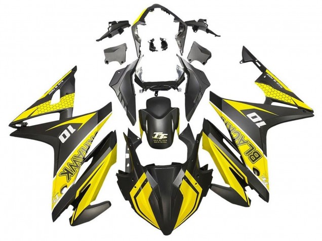 Carenados Moto Honda CBR500R 2016-2018 - Amarillo Negro Mate Fabricantes