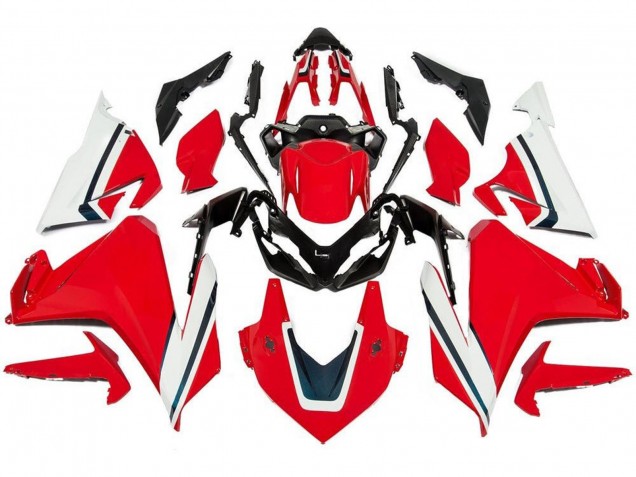 Carenados Moto Honda CBR500R 2019-2021 - Rojo Blanco Negro Raya Fabricantes