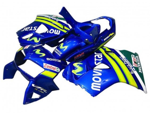 Carenados Moto Honda VFR 800 1998-2001 - Azul Verde Blanco MoviStar Castrol HRC Negro Prince Fabricantes
