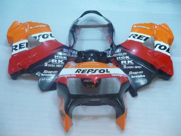Carenados Moto Honda VFR 800 1998-2001 - Naranja Blanco Rojo Negro Repsol Fabricantes