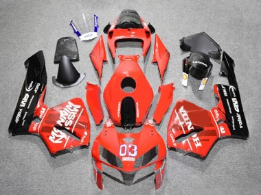 Carenados Moto Honda CBR600RR 2005-2006 - Rojo Negro Blanco 03 Fabricantes
