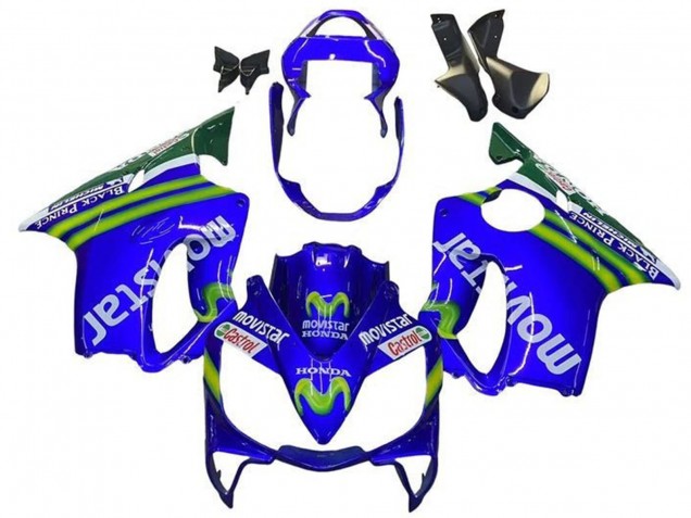 Carenados Moto Honda CBR600 F4i 2001-2003 - Azul Verde Blanco MoviStar Fabricantes