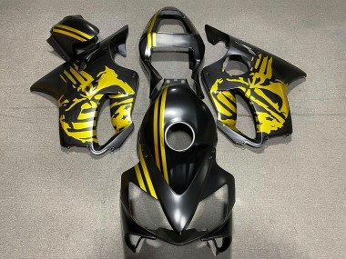 Carenados Moto Honda CBR600 F4i 2001-2003 - Oro Negro Mate Cráneo Fabricantes