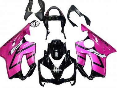 Carenado Moto Honda CBR600 F4i 2001-2003 - Rosa Negro Brillante Raya Fabricantes
