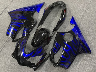 Carenados Moto Honda CBR600 F4i 2004-2007 - Negro Brillante Azul Llama Fabricantes