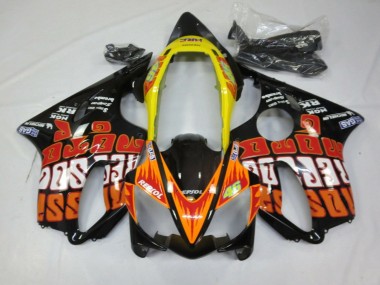 Carenados Moto Honda CBR600 F4i 2004-2007 - Amarillo Naranja Negro Brillante Rossi Fabricantes