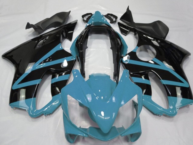 Carenados Moto Honda CBR600 F4i 2004-2007 - Azul Claro Negro Brillante Fabricantes