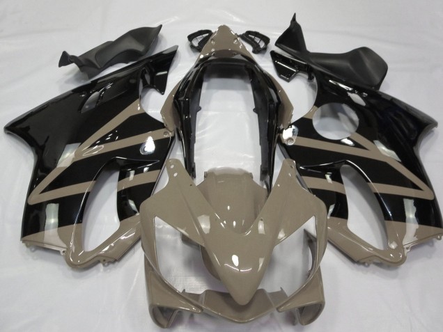 Carenados Moto Honda CBR600 F4i 2004-2007 - Marrón Topo Negro Brillante Fabricantes