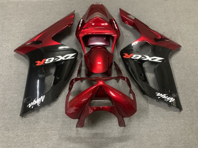 Carenados Moto Kawasaki ZX6R 2003-2004 - Rojo Negro Brillante Blanco Ninja Fabricantes