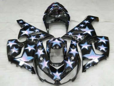 Carenados Moto Kawasaki ZX6R 2005-2006 - Negro Azul Blanco Estrella Fabricantes