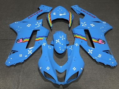 Carenados Moto Kawasaki ZX6R 2007-2008 - Azul Claro Arcoíris Fabricantes