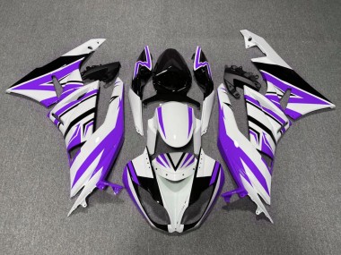 Carenados Moto Kawasaki ZX6R 2009-2012 - Blanco Púrpura Negro Fabricantes