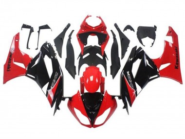 Carenado Moto Kawasaki ZX6R 2009-2012 - Rojo Negro Brillante Fabricantes