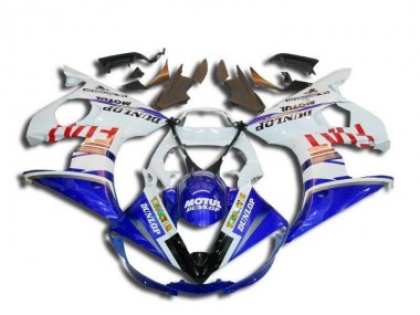 Carenados Moto Yamaha YZF R6 2003-2004 - Blanco Azul Rojo Fiat Motul Dunlop Michelin Fabricantes
