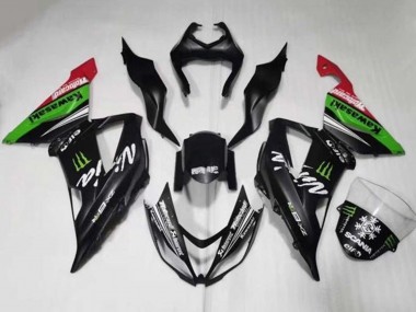 Carenados Moto Kawasaki ZX6R 2013-2018 - Negro Mate Verde Rojo Blanco Monstruo Nieve Fabricantes