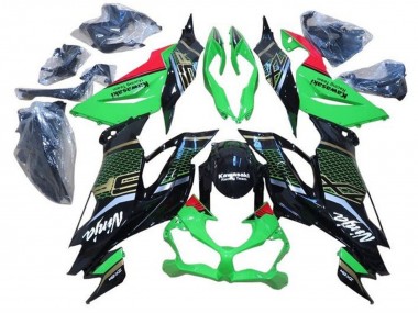 Carenados Moto Kawasaki ZX6R 2019-2022 - Verde Rojo Negro Brillante Honeycomb Fabricantes
