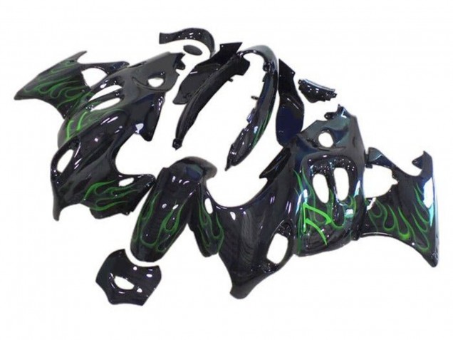 Carenados Moto Suzuki GSX600F/GSX750F 2004-2006 - Negro Brillante Verde Llama Fabricantes