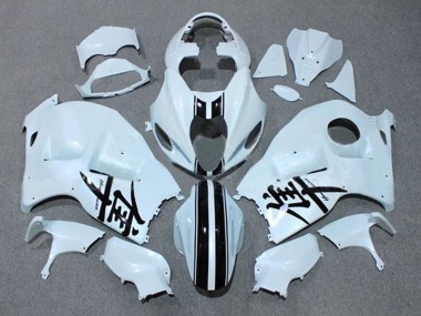 Carenados Moto Suzuki GSXR 1300 Hayabusa 1996-2007 - Blanco Negro Raya Fabricantes