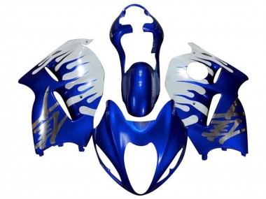 Carenados Moto Suzuki GSXR 1300 Hayabusa 1996-2007 - Blanco Azul Chrome Llama Fabricantes