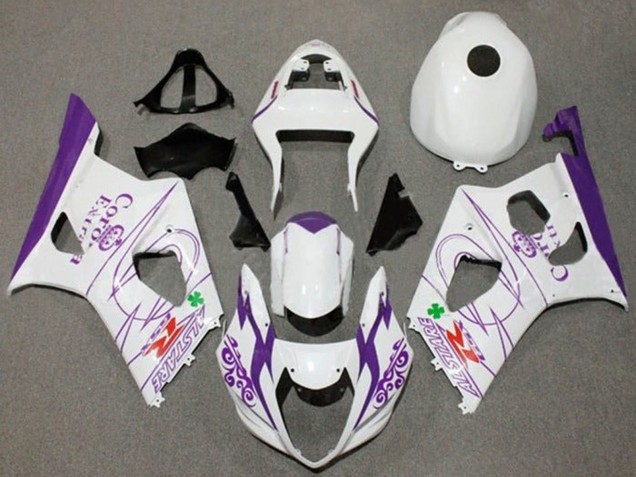 Carenados Moto Suzuki GSXR 1000 2003-2004 - Blanco Púrpura Corona Alstare Fabricantes
