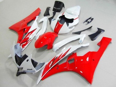 Carenado Moto Yamaha YZF R6 2006-2007 - Blanco Rojo Fabricantes