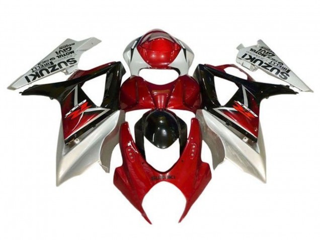 Carenados Moto Suzuki GSXR 1000 2005-2006 - Plata Rojo Negro Fabricantes