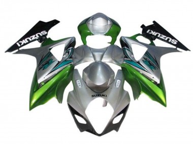 Carenados Moto Suzuki GSXR 1000 2005-2006 - Plata Verde Negro Fabricantes