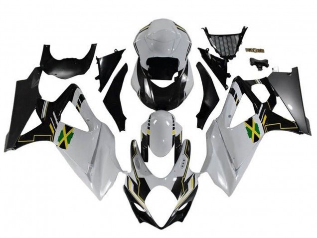 Carenados Moto Suzuki GSXR 1000 2005-2006 - Blanco Negro Amarillo Jamaica Fabricantes