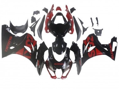 Carenados Moto Suzuki GSXR1000 2017-2024 - Negro Rojo Oscuro Fabricantes