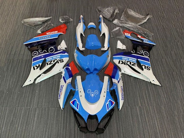 Carenados Moto Suzuki GSXR1000 2017-2024 - Blanco Azul Raya Rojo Motul Fabricantes