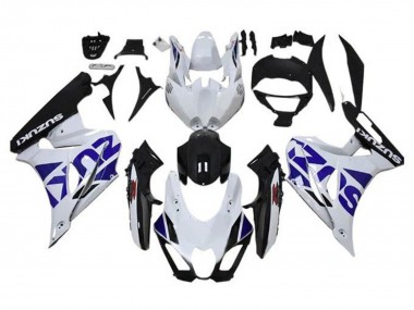 Carenado Moto Suzuki GSXR1000 2017-2024 - Blanco Azul Negro Fabricantes