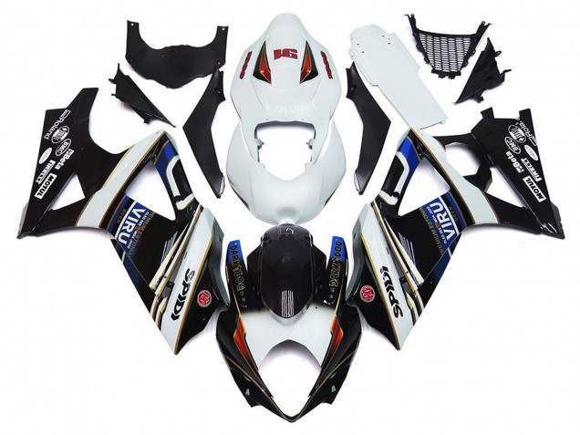 Carenados Moto Suzuki GSXR 1000 2007-2008 - Blanco Azul Negro VIRU Fabricantes